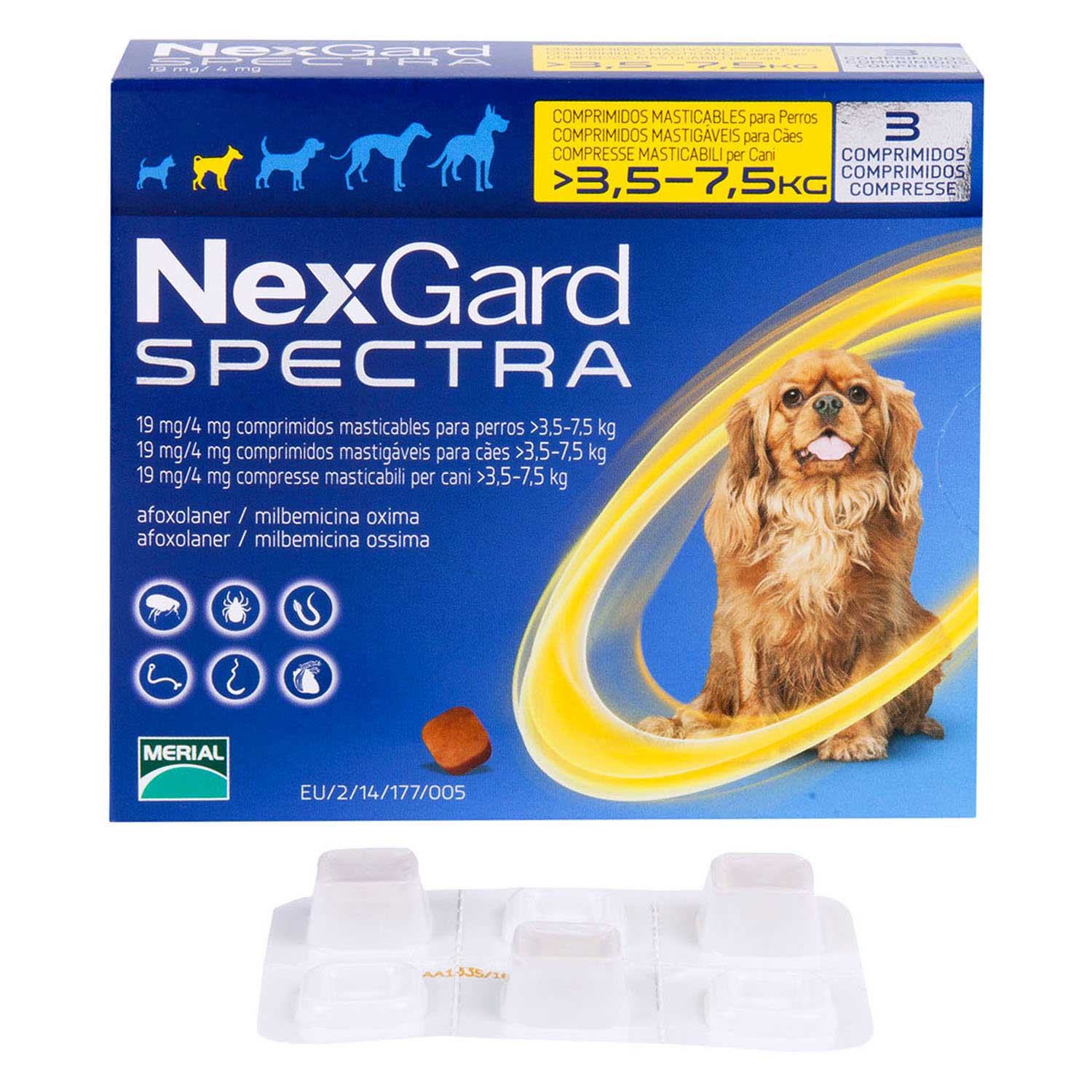 ネクスガードスペクトラ 小型犬用3 5 7 5kg未満 通販 フィラリア ノミダニ ペット薬通販のベストケンコー